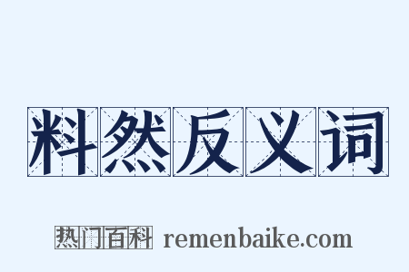 料然反义词是什么意思的图片